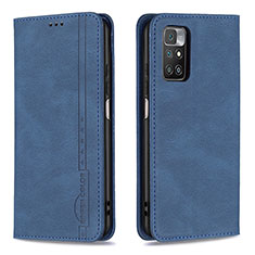 Funda de Cuero Cartera con Soporte Carcasa B15F para Xiaomi Redmi 10 (2022) Azul