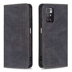 Funda de Cuero Cartera con Soporte Carcasa B15F para Xiaomi Redmi 10 4G Negro