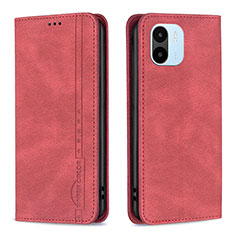 Funda de Cuero Cartera con Soporte Carcasa B15F para Xiaomi Redmi A2 Plus Rojo