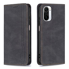 Funda de Cuero Cartera con Soporte Carcasa B15F para Xiaomi Redmi K40 Pro 5G Negro