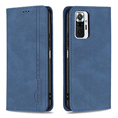 Funda de Cuero Cartera con Soporte Carcasa B15F para Xiaomi Redmi Note 10 Pro 4G Azul