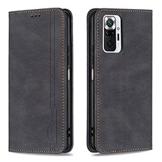 Funda de Cuero Cartera con Soporte Carcasa B15F para Xiaomi Redmi Note 10 Pro Max Negro