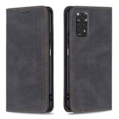 Funda de Cuero Cartera con Soporte Carcasa B15F para Xiaomi Redmi Note 11 4G (2022) Negro