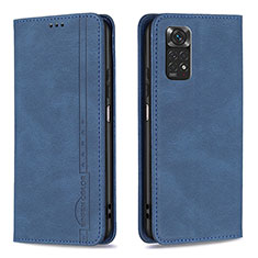 Funda de Cuero Cartera con Soporte Carcasa B15F para Xiaomi Redmi Note 11S 4G Azul