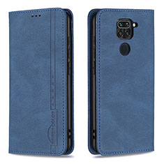 Funda de Cuero Cartera con Soporte Carcasa B15F para Xiaomi Redmi Note 9 Azul