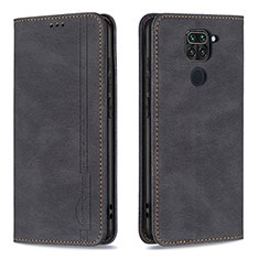 Funda de Cuero Cartera con Soporte Carcasa B15F para Xiaomi Redmi Note 9 Negro