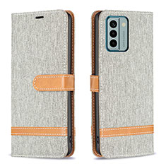 Funda de Cuero Cartera con Soporte Carcasa B16F para Nokia G22 Gris