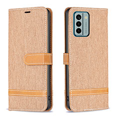 Funda de Cuero Cartera con Soporte Carcasa B16F para Nokia G22 Oro