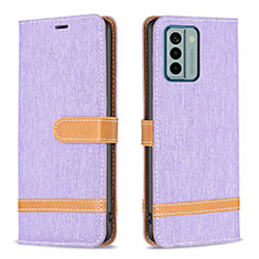 Funda de Cuero Cartera con Soporte Carcasa B16F para Nokia G22 Purpura Claro