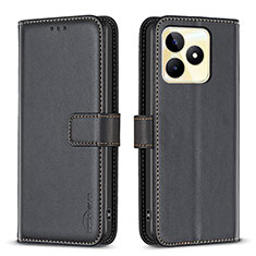 Funda de Cuero Cartera con Soporte Carcasa B16F para Realme C51 Negro