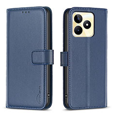 Funda de Cuero Cartera con Soporte Carcasa B16F para Realme C53 Azul