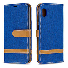 Funda de Cuero Cartera con Soporte Carcasa B16F para Samsung Galaxy A10e Azul