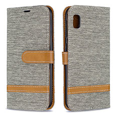 Funda de Cuero Cartera con Soporte Carcasa B16F para Samsung Galaxy A10e Gris