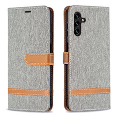 Funda de Cuero Cartera con Soporte Carcasa B16F para Samsung Galaxy A13 5G Gris