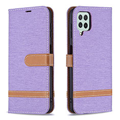 Funda de Cuero Cartera con Soporte Carcasa B16F para Samsung Galaxy A22 4G Purpura Claro