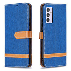 Funda de Cuero Cartera con Soporte Carcasa B16F para Samsung Galaxy A24 4G Azul