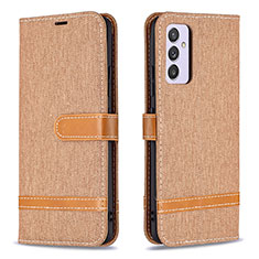 Funda de Cuero Cartera con Soporte Carcasa B16F para Samsung Galaxy A24 4G Oro