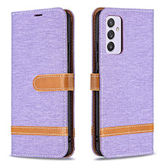 Funda de Cuero Cartera con Soporte Carcasa B16F para Samsung Galaxy A24 4G Purpura Claro