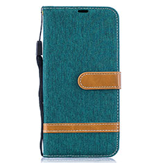 Funda de Cuero Cartera con Soporte Carcasa B16F para Samsung Galaxy A30S Verde