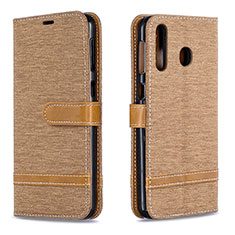 Funda de Cuero Cartera con Soporte Carcasa B16F para Samsung Galaxy A40s Oro