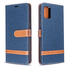 Funda de Cuero Cartera con Soporte Carcasa B16F para Samsung Galaxy A51 4G Azul Real