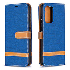 Funda de Cuero Cartera con Soporte Carcasa B16F para Samsung Galaxy A52 4G Azul