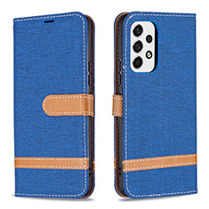 Funda de Cuero Cartera con Soporte Carcasa B16F para Samsung Galaxy A53 5G Azul