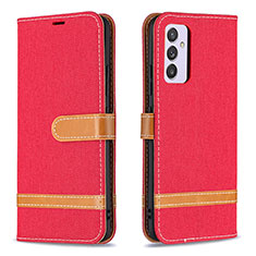 Funda de Cuero Cartera con Soporte Carcasa B16F para Samsung Galaxy A54 5G Rojo