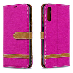 Funda de Cuero Cartera con Soporte Carcasa B16F para Samsung Galaxy A70S Rosa Roja