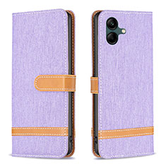 Funda de Cuero Cartera con Soporte Carcasa B16F para Samsung Galaxy F04 Purpura Claro