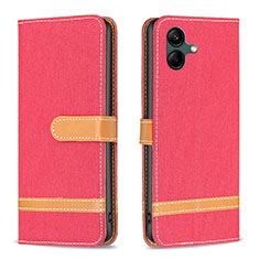 Funda de Cuero Cartera con Soporte Carcasa B16F para Samsung Galaxy F04 Rojo