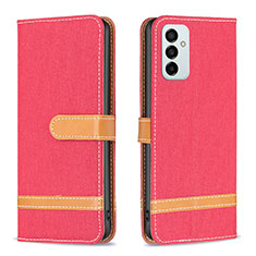 Funda de Cuero Cartera con Soporte Carcasa B16F para Samsung Galaxy F23 5G Rojo