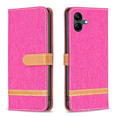 Funda de Cuero Cartera con Soporte Carcasa B16F para Samsung Galaxy M04 Rosa Roja