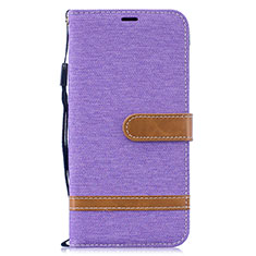 Funda de Cuero Cartera con Soporte Carcasa B16F para Samsung Galaxy M10 Purpura Claro