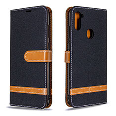 Funda de Cuero Cartera con Soporte Carcasa B16F para Samsung Galaxy M11 Negro