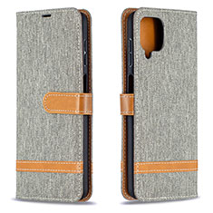 Funda de Cuero Cartera con Soporte Carcasa B16F para Samsung Galaxy M12 Gris