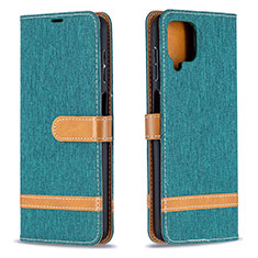 Funda de Cuero Cartera con Soporte Carcasa B16F para Samsung Galaxy M12 Verde