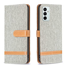 Funda de Cuero Cartera con Soporte Carcasa B16F para Samsung Galaxy M23 5G Gris