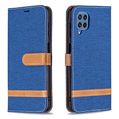 Funda de Cuero Cartera con Soporte Carcasa B16F para Samsung Galaxy M32 4G Azul