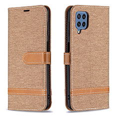 Funda de Cuero Cartera con Soporte Carcasa B16F para Samsung Galaxy M32 4G Oro