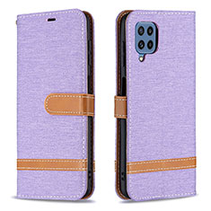 Funda de Cuero Cartera con Soporte Carcasa B16F para Samsung Galaxy M32 4G Purpura Claro