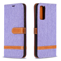 Funda de Cuero Cartera con Soporte Carcasa B16F para Samsung Galaxy S20 FE (2022) 5G Purpura Claro