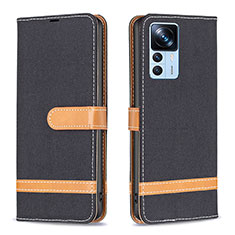 Funda de Cuero Cartera con Soporte Carcasa B16F para Xiaomi Mi 12T 5G Negro