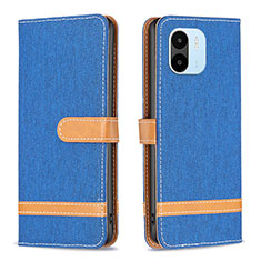 Funda de Cuero Cartera con Soporte Carcasa B16F para Xiaomi Poco C51 Azul Real