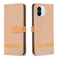 Funda de Cuero Cartera con Soporte Carcasa B16F para Xiaomi Poco C51 Oro