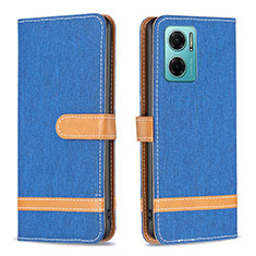 Funda de Cuero Cartera con Soporte Carcasa B16F para Xiaomi Redmi 10 5G Azul