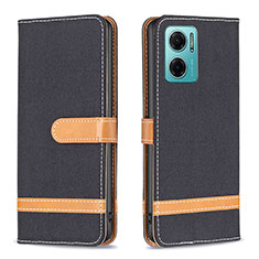 Funda de Cuero Cartera con Soporte Carcasa B16F para Xiaomi Redmi 10 5G Negro