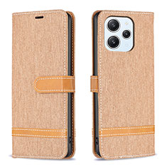 Funda de Cuero Cartera con Soporte Carcasa B16F para Xiaomi Redmi 12 4G Oro