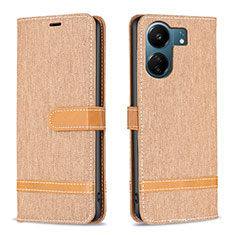 Funda de Cuero Cartera con Soporte Carcasa B16F para Xiaomi Redmi 13C Oro