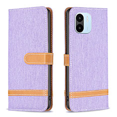 Funda de Cuero Cartera con Soporte Carcasa B16F para Xiaomi Redmi A1 Purpura Claro